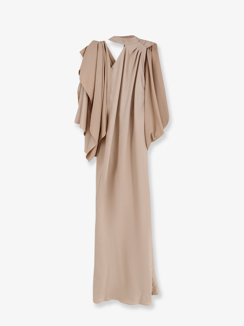 Actualee Actualee Long Dress with Satin Band Pink - World Class Fashion