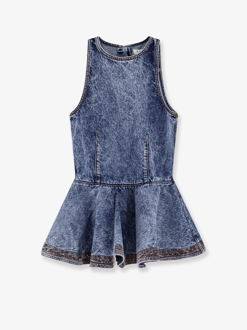 Alaia Alaia Peplum Denim Top Blue - World Class Fashion