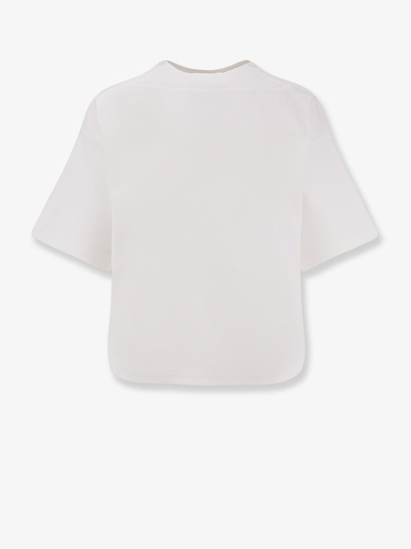 Alaia Alaia Boxy Cotton Blend T-Shirt White - World Class Fashion