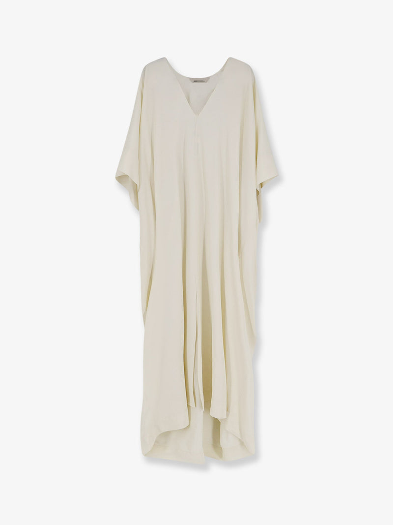 Alberta Ferretti Alberta Ferretti Vestido largo de viscosa beige - World Class Fashion