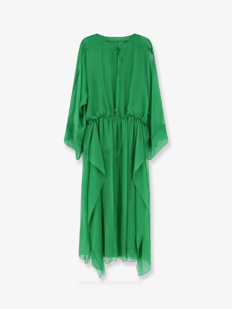 Alberta Ferretti Alberta Ferretti Vestido largo de seda verde - World Class Fashion