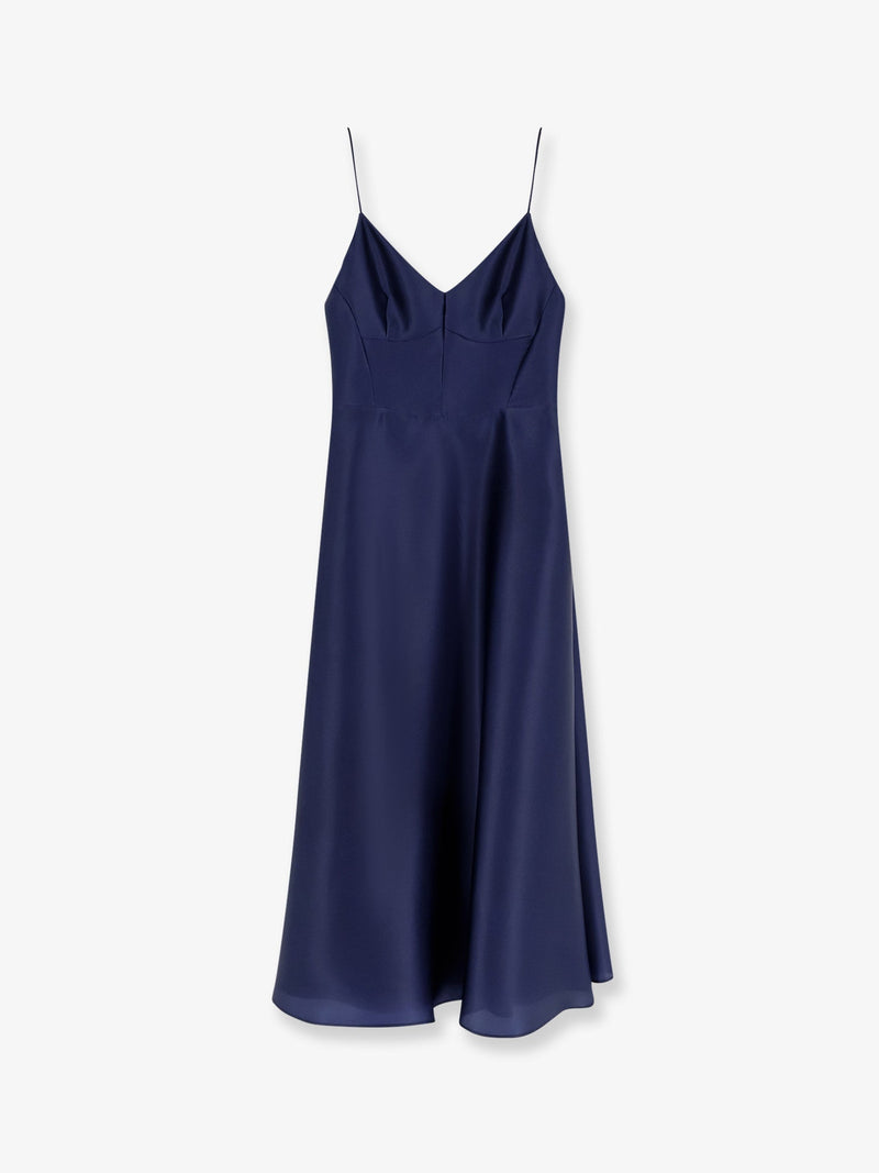 Alberta Ferretti Alberta Ferretti Vestido de Seda Azul para Mujer - World Class Fashion