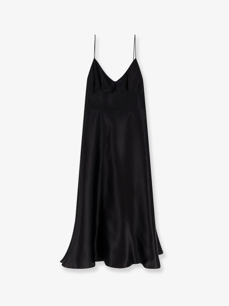 Alberta Ferretti Alberta Ferretti Vestido de Seda Negro para Mujer - World Class Fashion