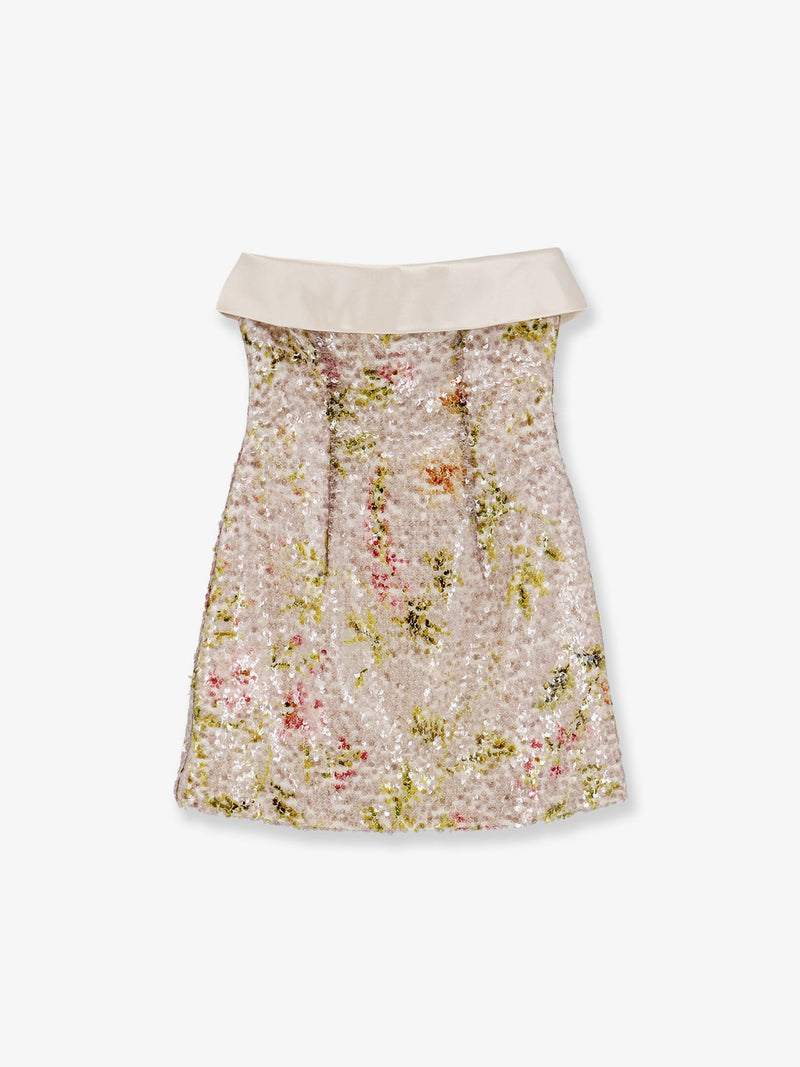 Alberta Ferretti Minivestido de lentejuelas Alberta Ferretti Beige - World Class Fashion