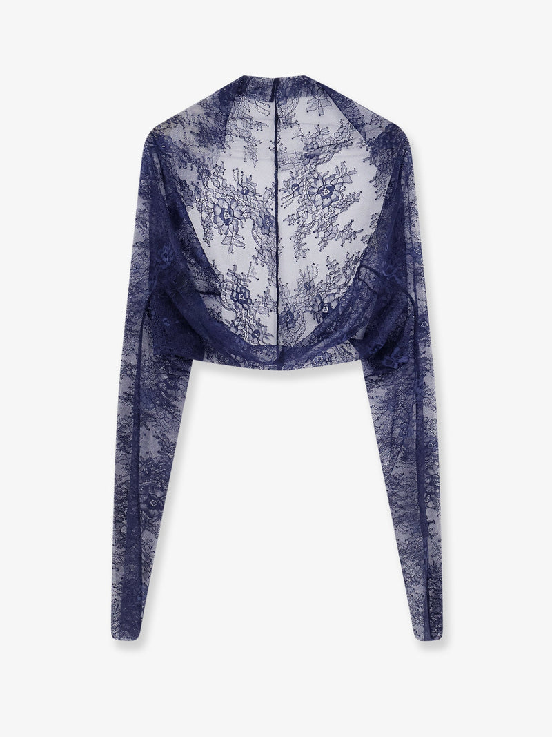 Alberta Ferretti Alberta Ferretti Lace Shrug Blue Women - World Class Fashion