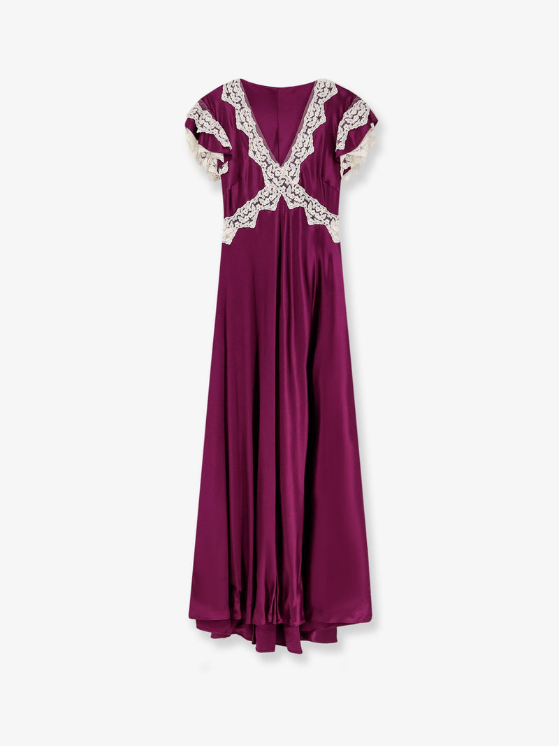 Alberta Ferretti Vestido largo de viscosa Alberta Ferretti color morado - World Class Fashion
