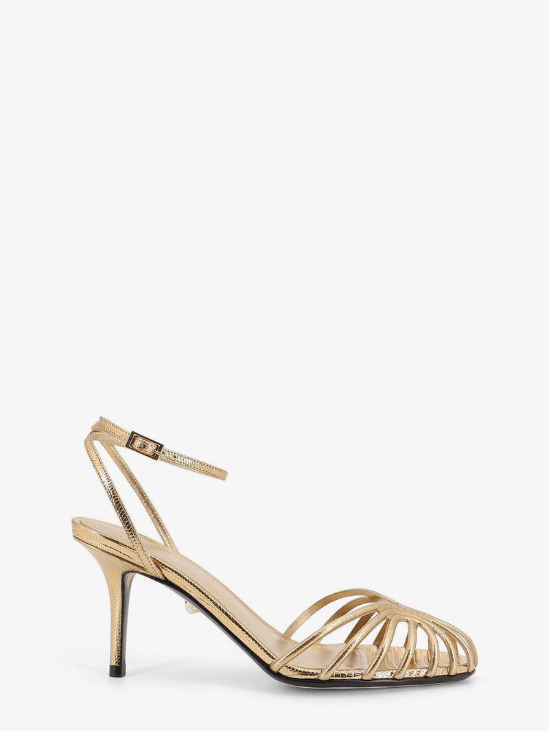 Alevi` Alevi` Blake 75 Laminated Leather Sandals Gold - World Class Fashion