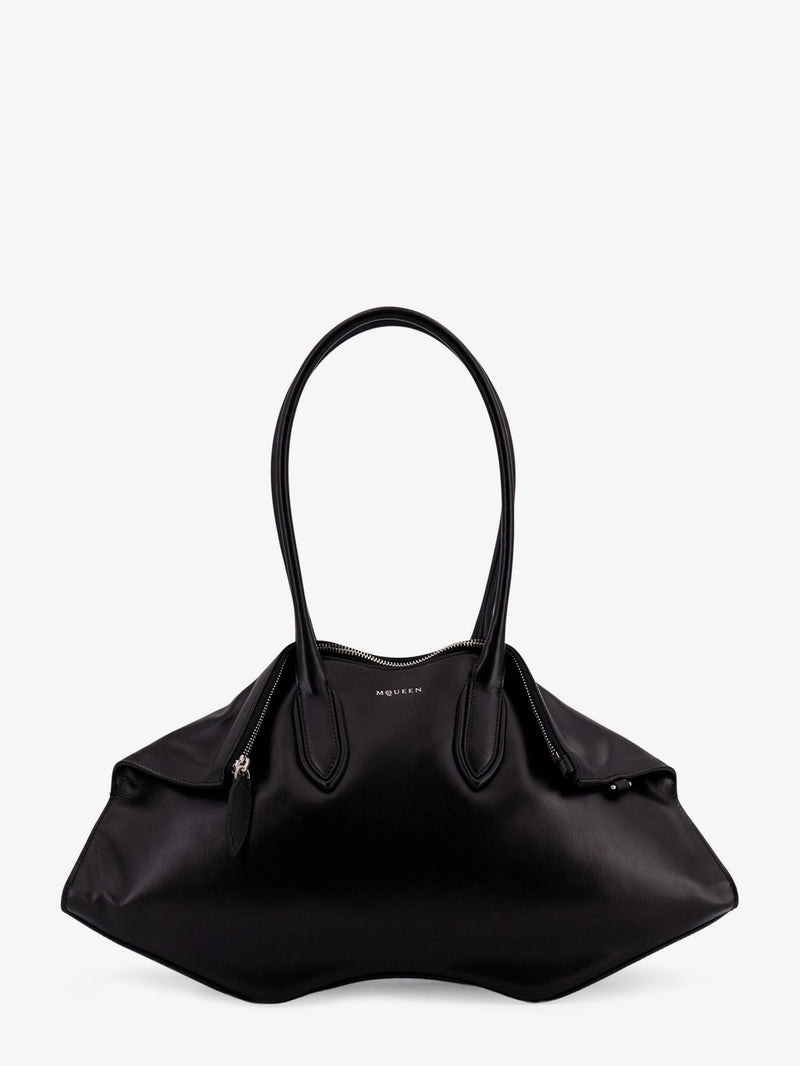 Alexander McQueen Alexander McQueen Manta Leather Shoulder Bag Black - World Class Fashion