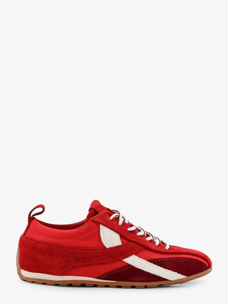 Alohas Alohas Zapatillas de nailon y ante rojas para mujer - World Class Fashion