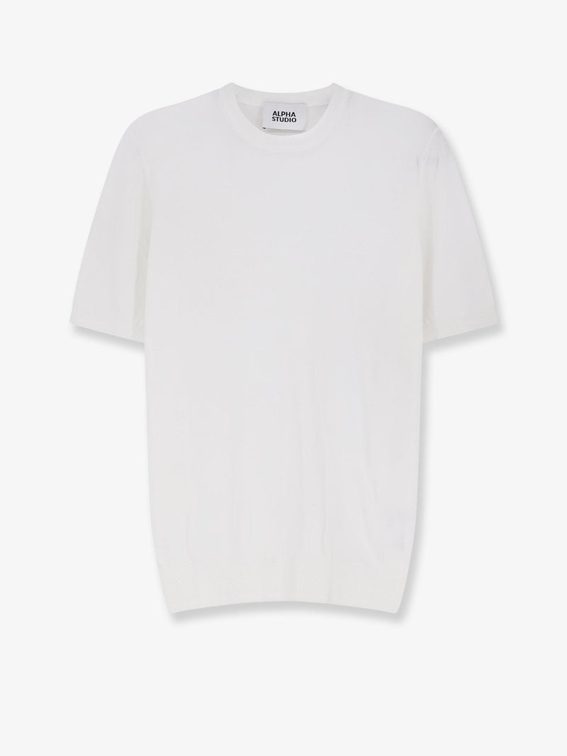 Alpha-studio Alpha-Studio Jersey de algodón blanco para hombre - World Class Fashion