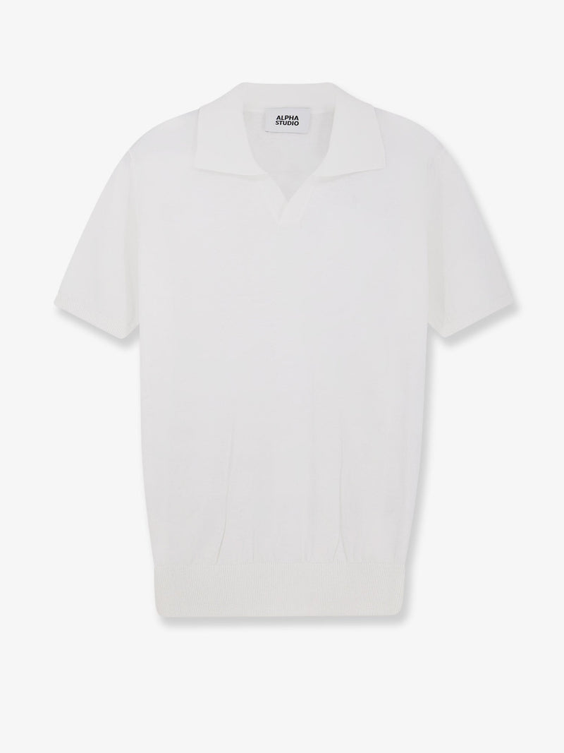 Alpha-studio Alpha-Studio Cotton Polo Shirt White Men - World Class Fashion