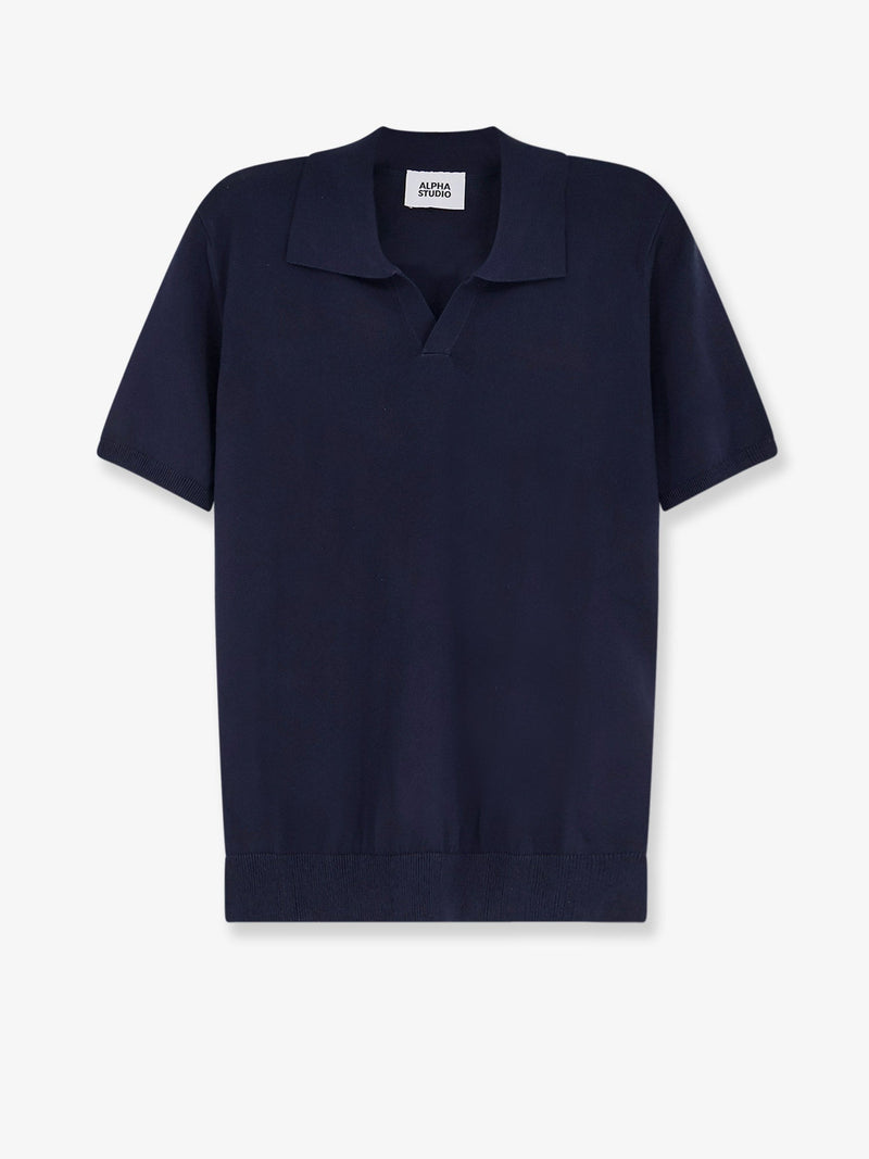 Alpha-studio Alpha-Studio Cotton Polo Blue Men - World Class Fashion