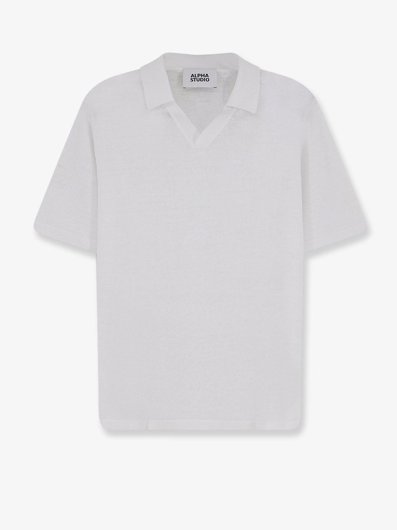 Alpha-studio Alpha-Studio Cotton Polo Shirt White Men - World Class Fashion