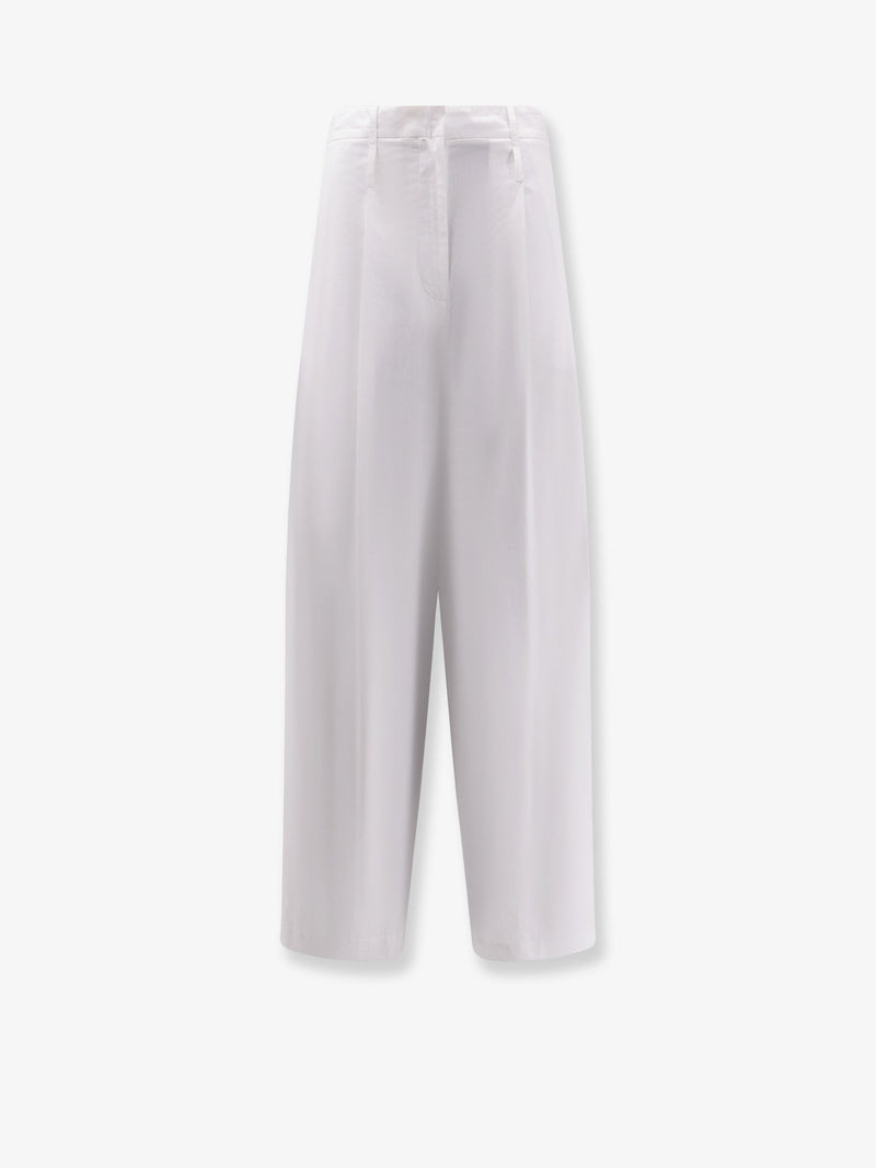 Alysi Alysi Cotton Trousers White Women - World Class Fashion