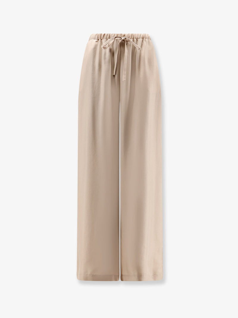 Alysi Alysi Silk Trousers Beige Women - World Class Fashion