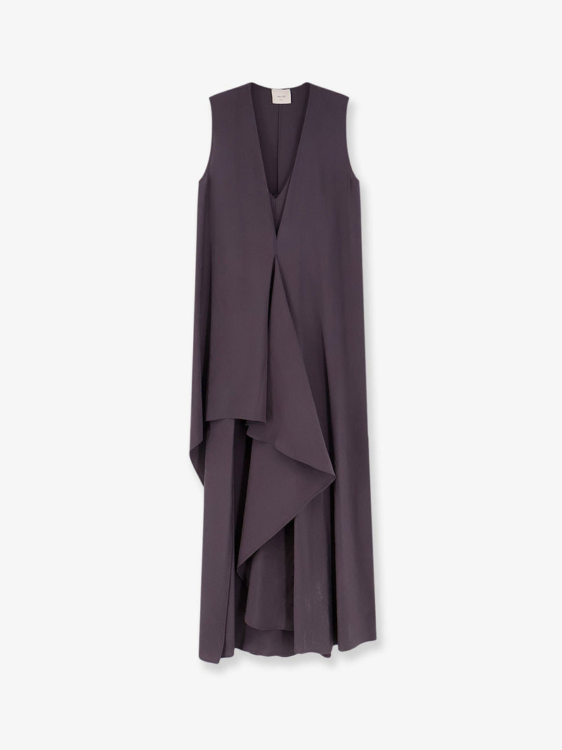 Alysi Alysi Peach Touch Long Dress Grey - World Class Fashion