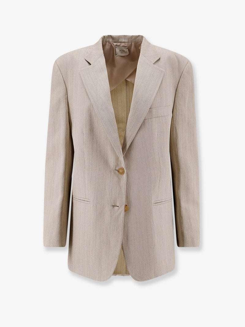 Alysi Alysi Viscose and Linen Blazer White Women - World Class Fashion