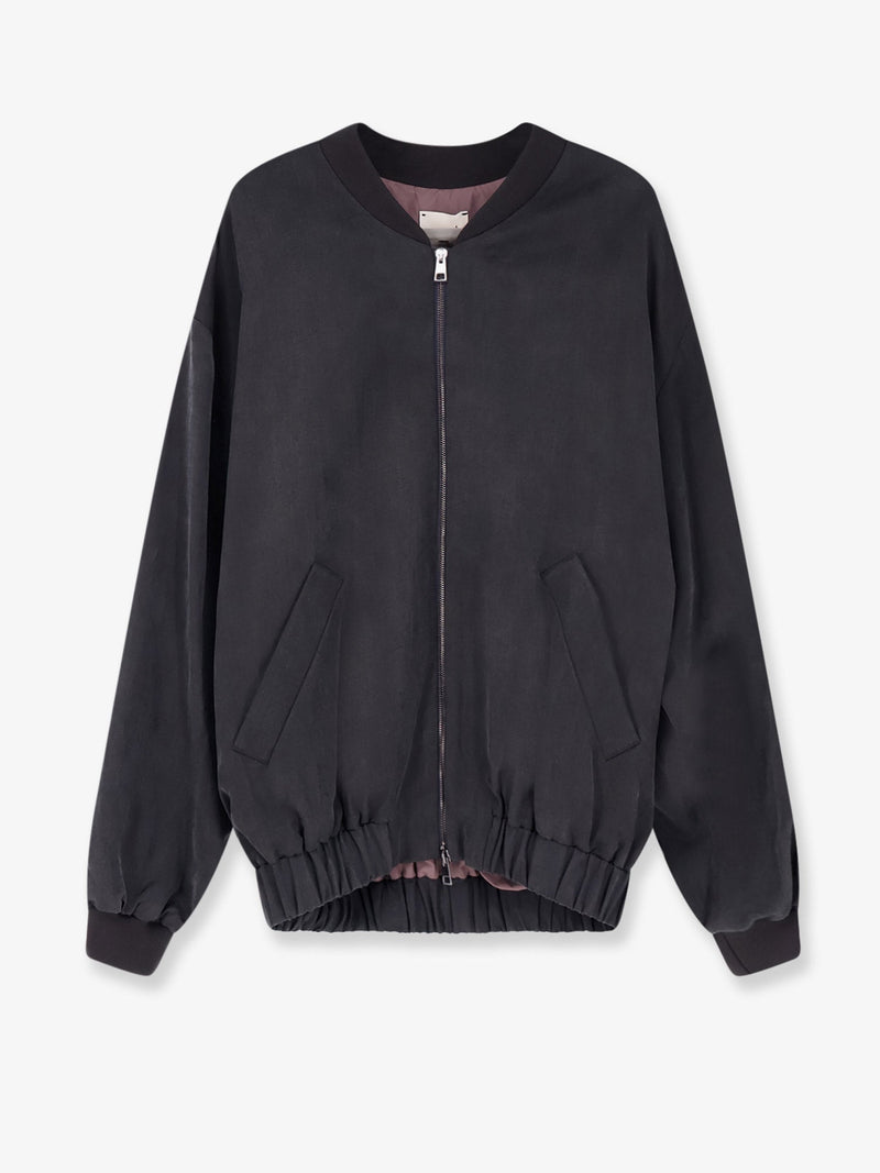 Alysi Alysi Lyocell and Linen Bomber Grey Women - World Class Fashion