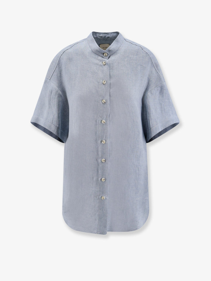 Alysi Alysi Delave Linen Shirt Blue Women - World Class Fashion