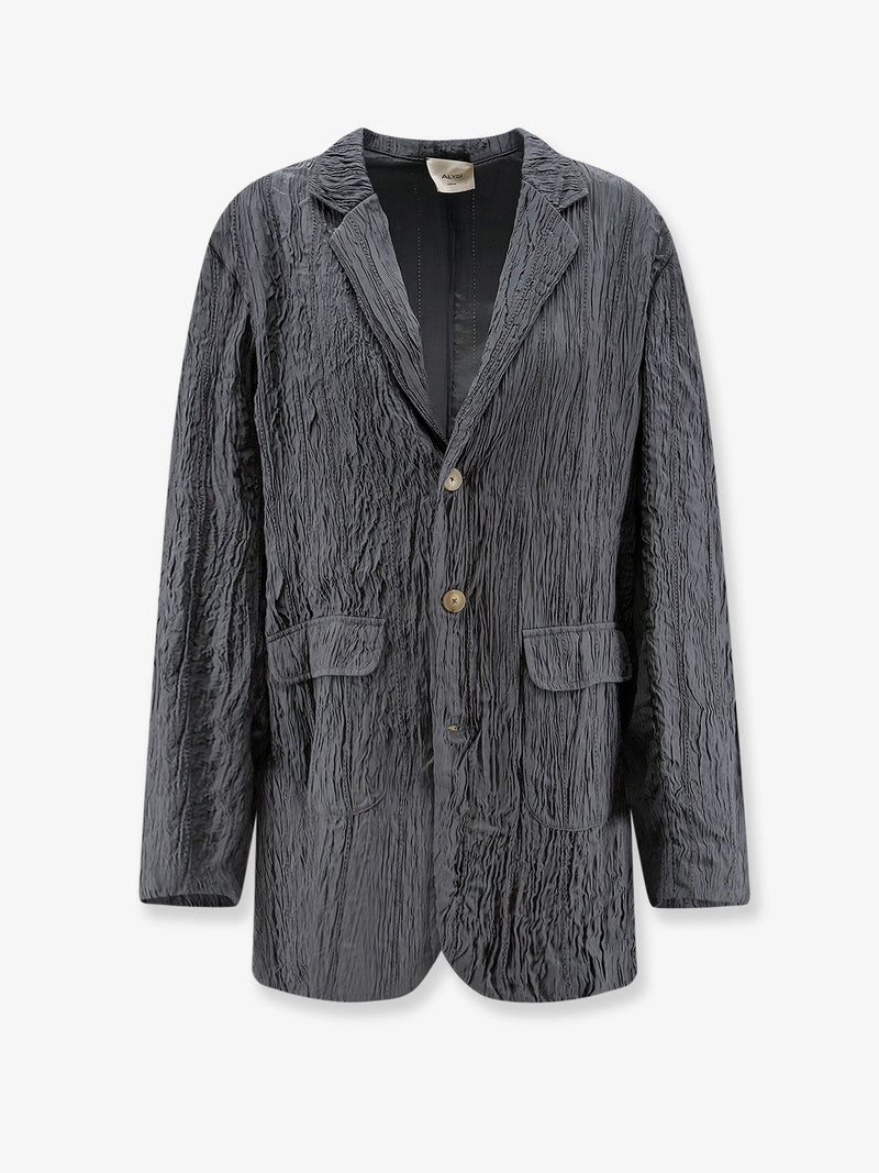Alysi Alysi Wrinkled Blazer Grey Women - World Class Fashion