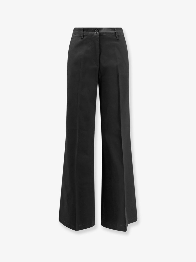 Aspesi Aspesi Stretch Cotton Trousers Black Women - World Class Fashion