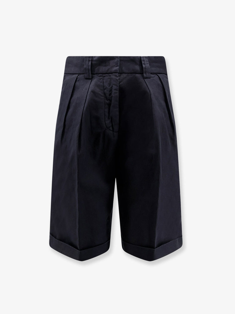 Aspesi Aspesi Cotton and Linen Shorts Blue Women - World Class Fashion