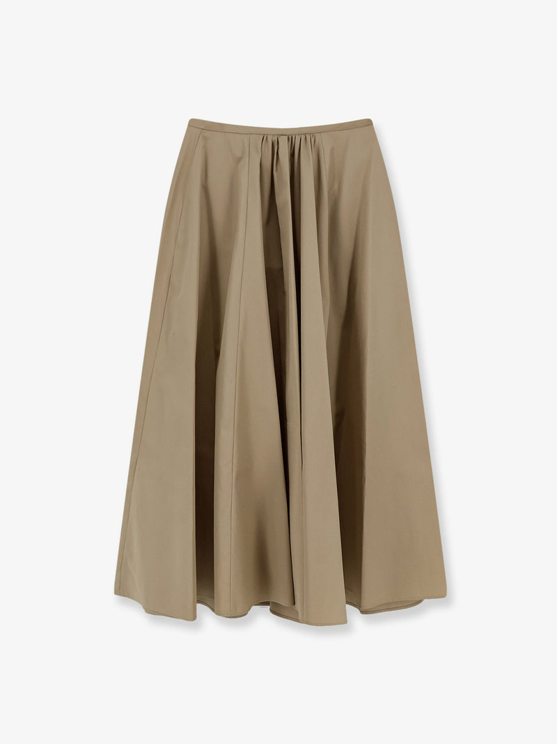 Aspesi Aspesi Cotton Long Skirt Beige - World Class Fashion