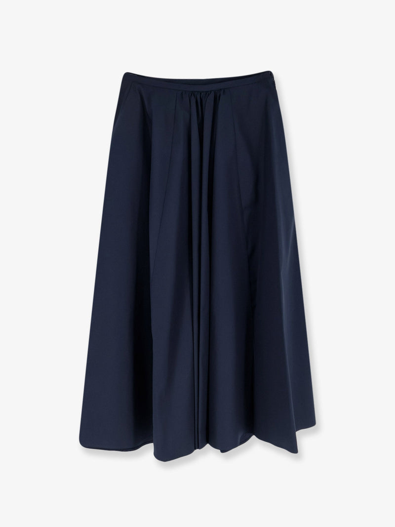Aspesi Aspesi Long Cotton Skirt Blue - World Class Fashion