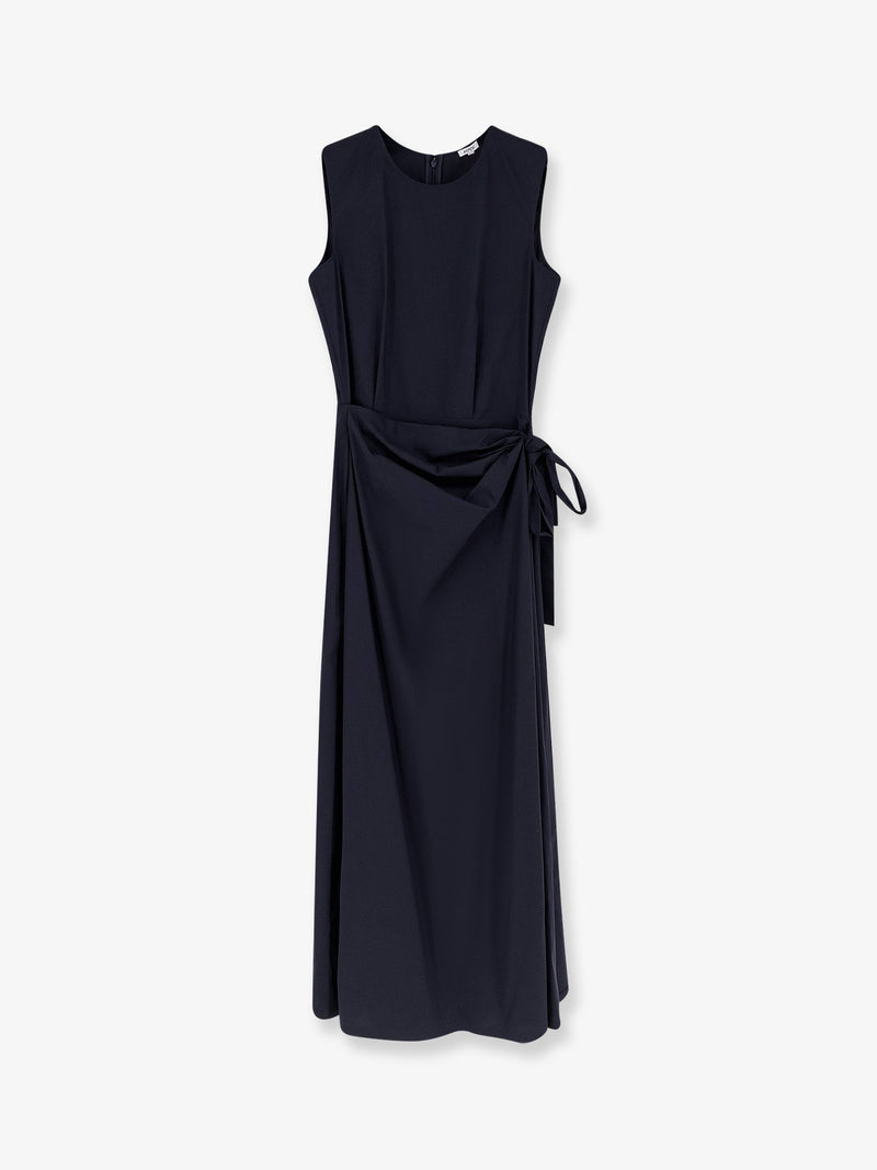 Aspesi Aspesi Cotton Blend Long Dress Blue - World Class Fashion