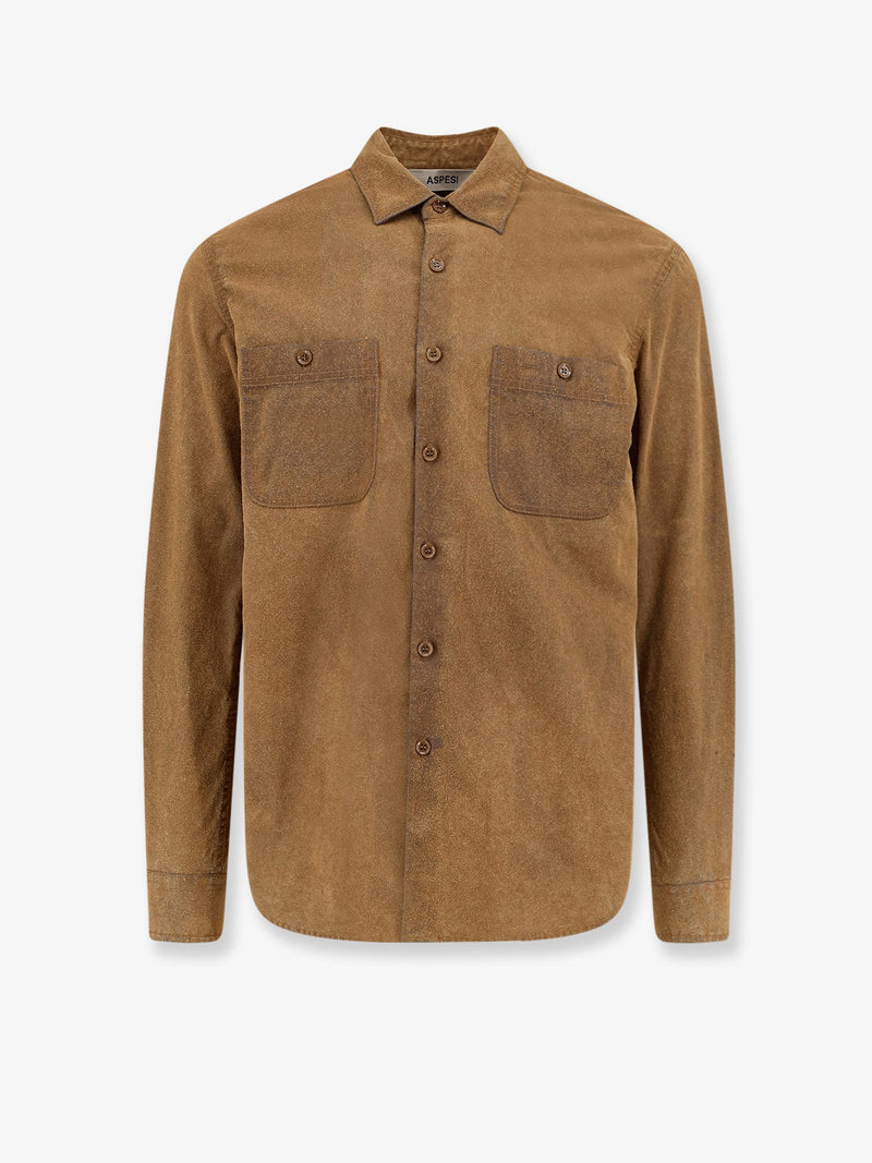 Aspesi Aspesi Suede Shirt Beige Men - World Class Fashion