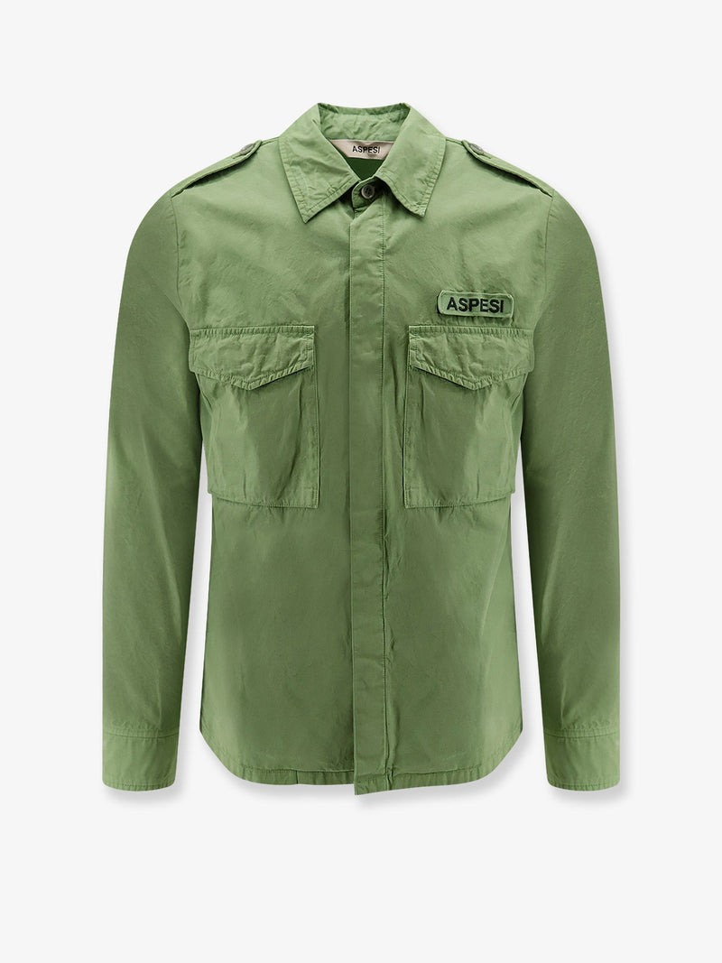 Aspesi Aspesi Field Cotton Shirt Green - World Class Fashion