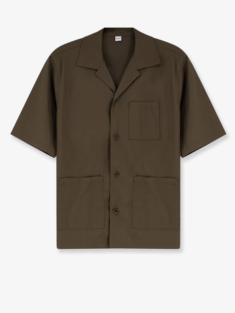 Aspesi Aspesi Ago Cotton Blend Shirt Green - World Class Fashion