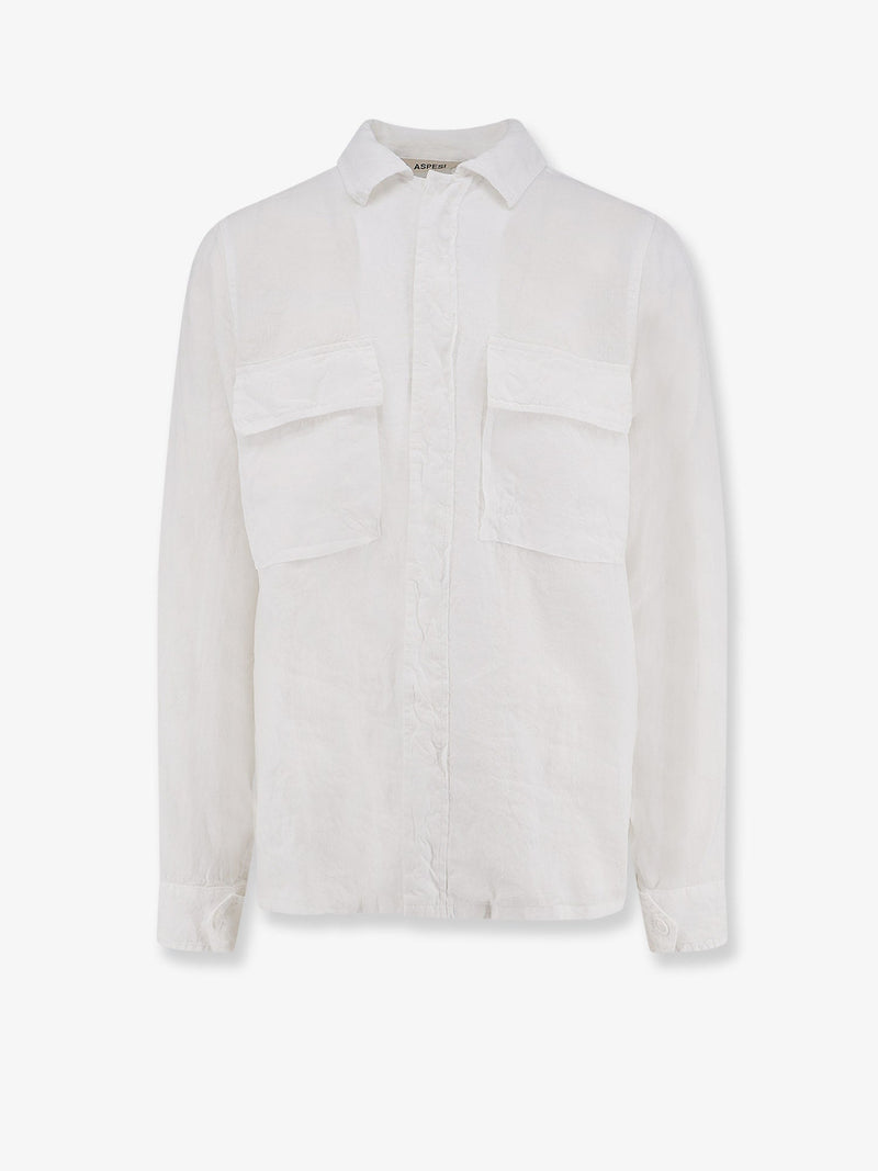 Aspesi Aspesi Ri-Capa Linen Shirt White - World Class Fashion