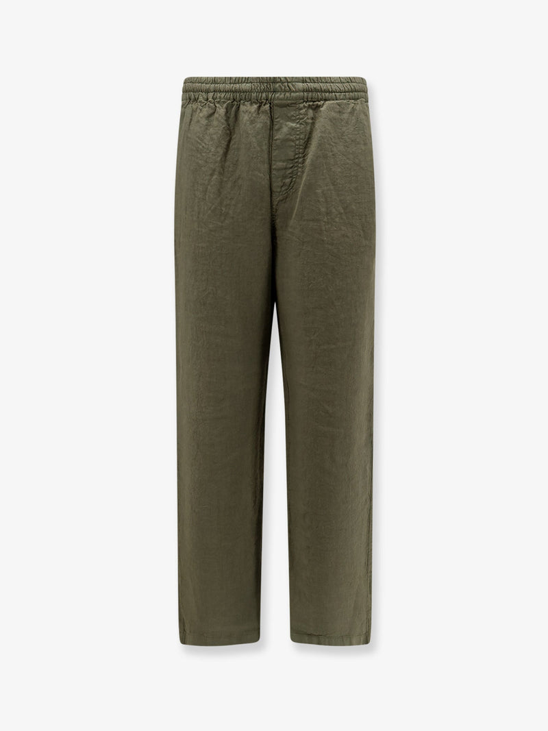 Aspesi Aspesi Ventura Linen Trousers Green - World Class Fashion