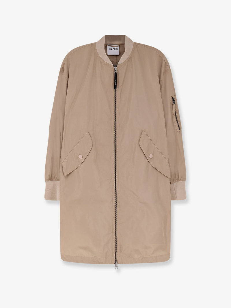 Aspesi Aspesi Bombo Nylon Jacket Beige Women - World Class Fashion