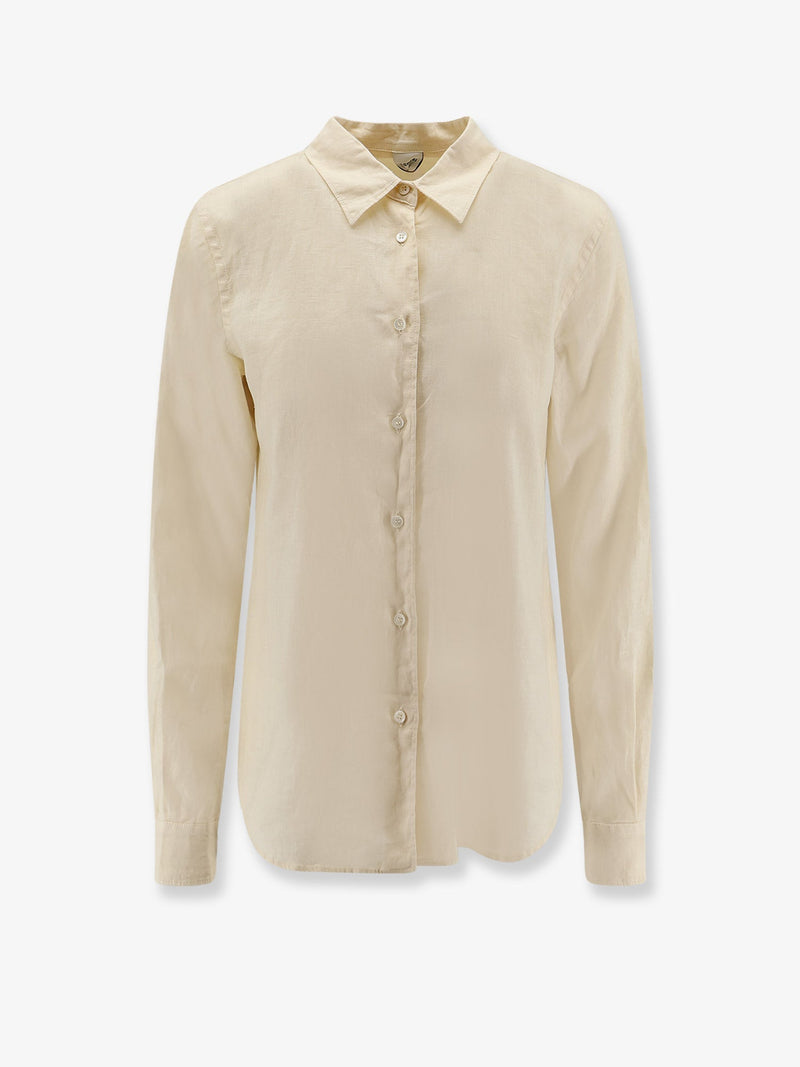 Aspesi Aspesi Vissuto Linen Shirt Beige Women - World Class Fashion