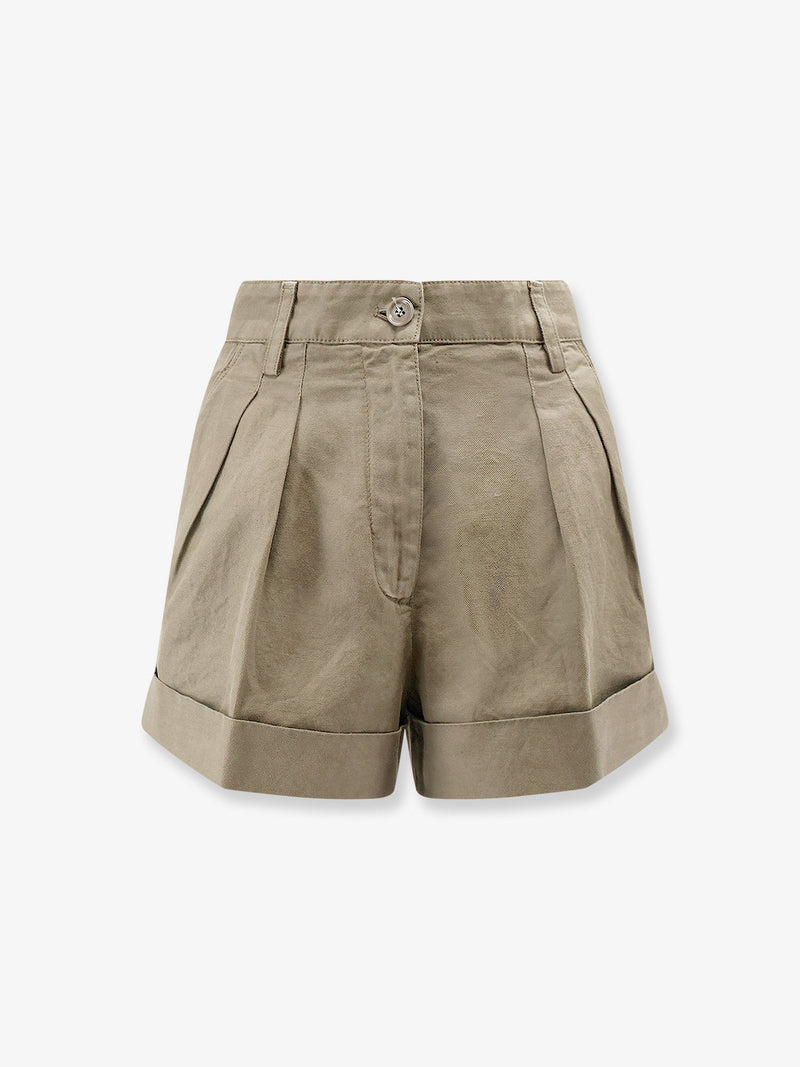 Aspesi Aspesi Cotton and Linen Shorts Beige Women - World Class Fashion