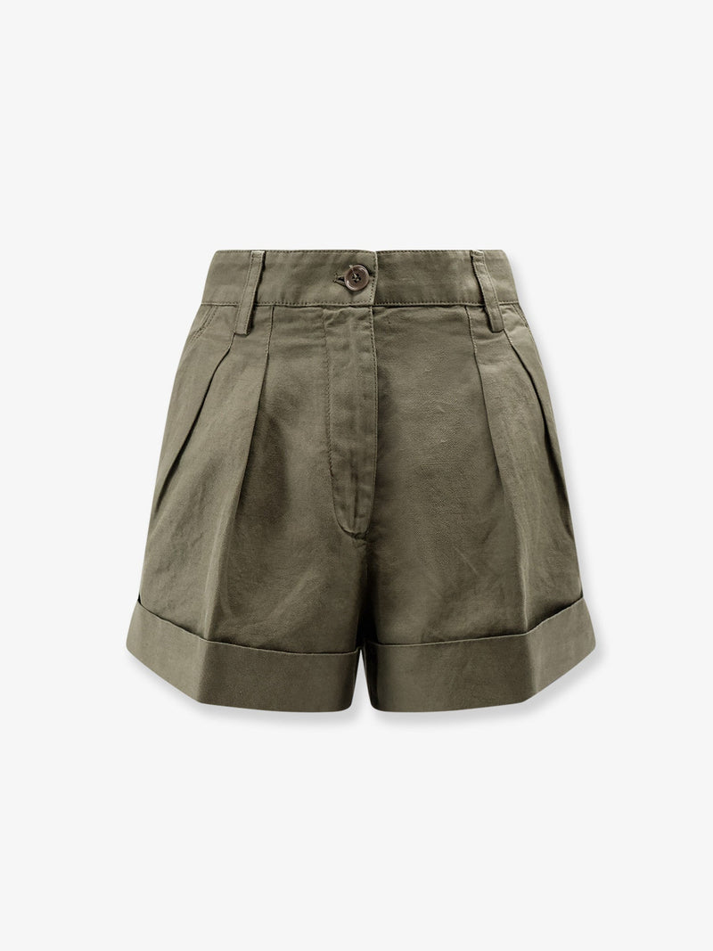 Aspesi Aspesi Cotton and Linen Shorts Green Women - World Class Fashion