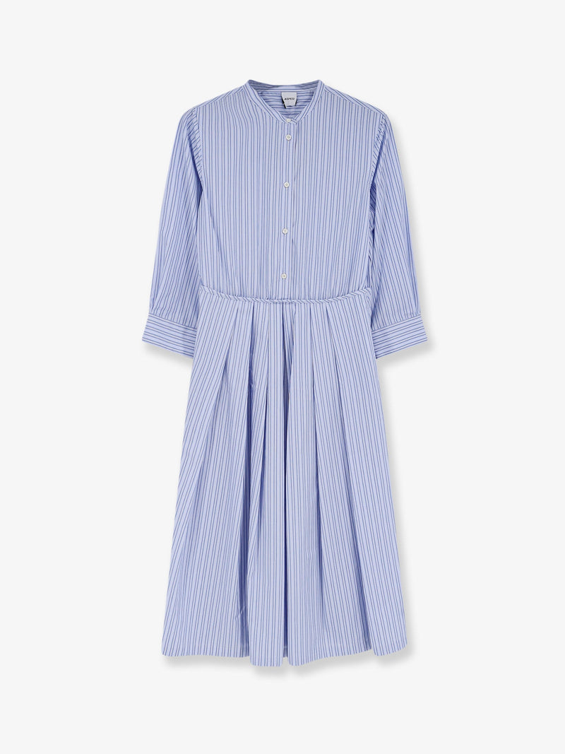 Aspesi Aspesi Striped Cotton Dress Blue Women - World Class Fashion