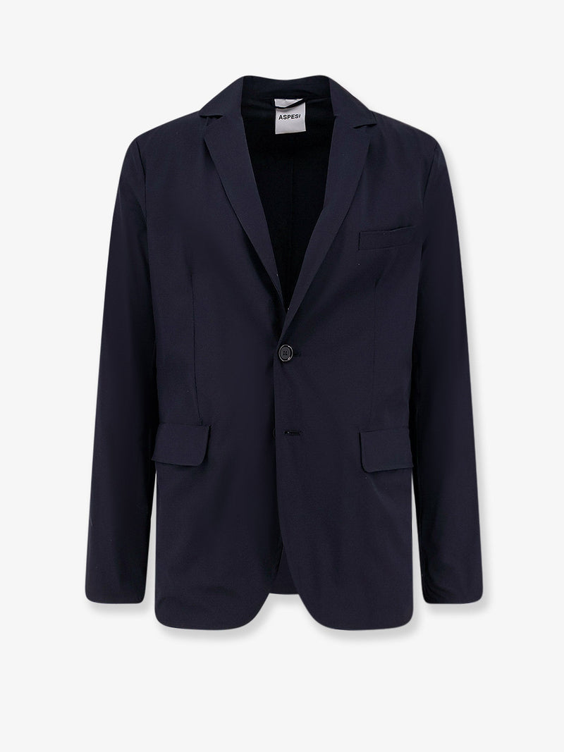 Aspesi Aspesi Paperino Stretch Nylon Blazer Blue - World Class Fashion