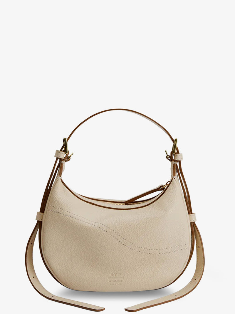 Atp Atelier Atp Atelier Silea Mandorla Leather Crossbody Bag Beige - World Class Fashion
