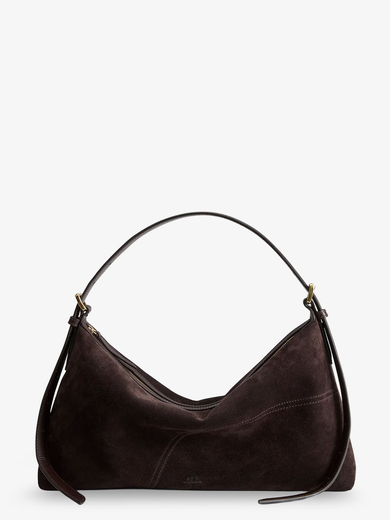 Atp Atelier Bolso de hombro de ante ATP Atelier Castellare Marrón - World Class Fashion