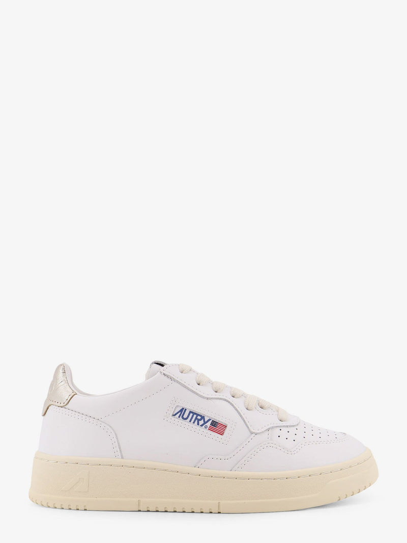 Autry Zapatillas Autry Medalist de cuero blanco dorado - World Class Fashion