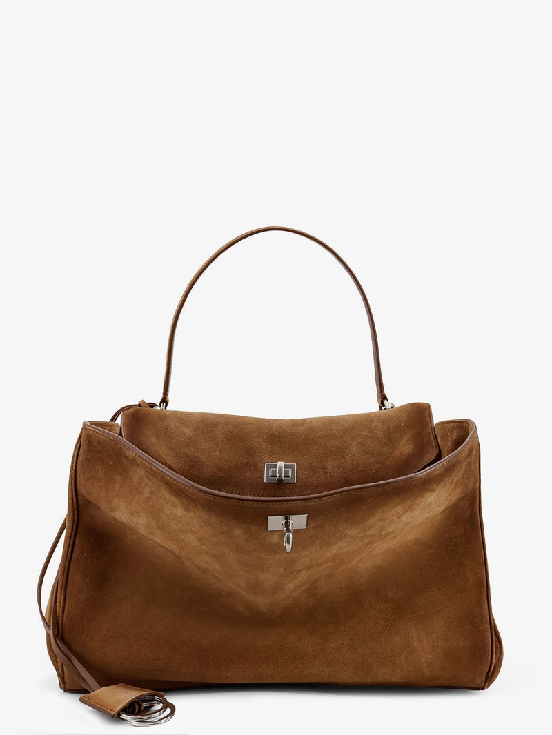 Balenciaga Balenciaga Rodeo M Suede Shoulder Bag Brown - World Class Fashion
