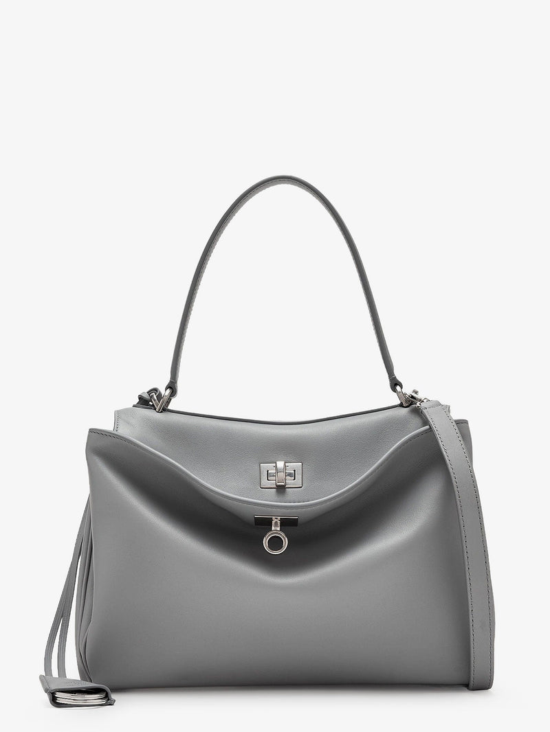 Balenciaga Balenciaga Rodeo Leather Crossbody Bag Grey - World Class Fashion
