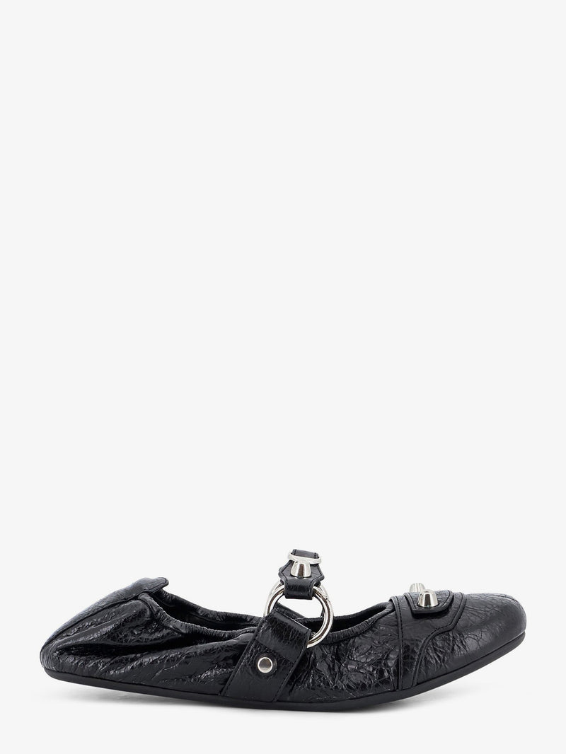 Balenciaga Balenciaga City Flat L005 Leather Ballerinas Black - World Class Fashion