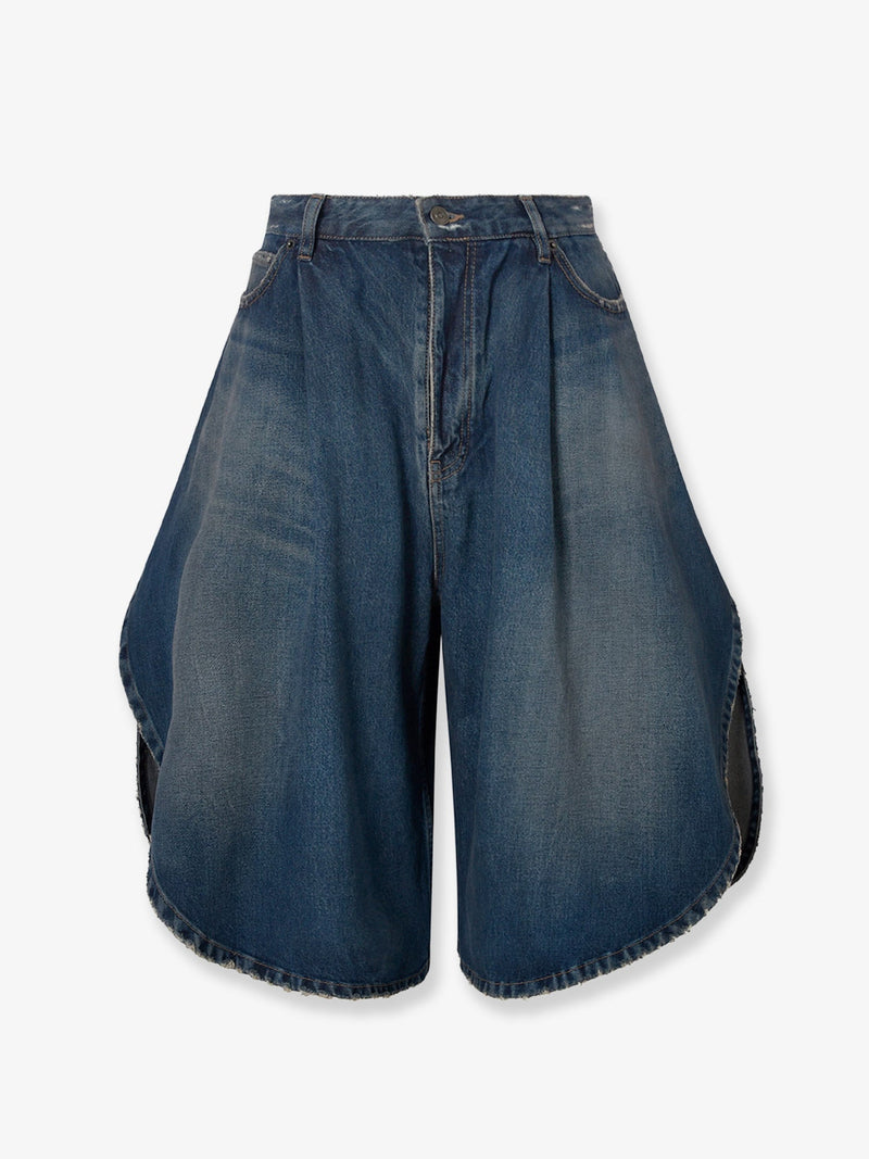 Balenciaga Balenciaga Cotton Bermuda Shorts Blue Women - World Class Fashion