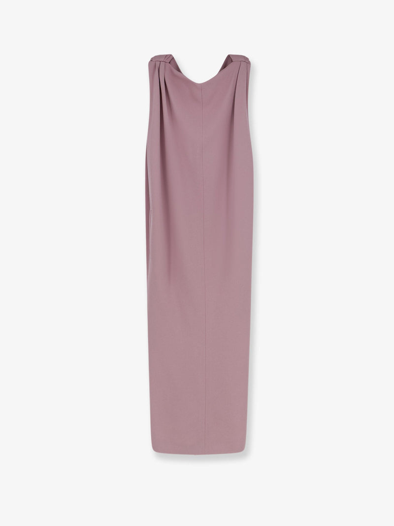 Balenciaga Balenciaga Midi Sack Silk and Wool Dress Pink - World Class Fashion