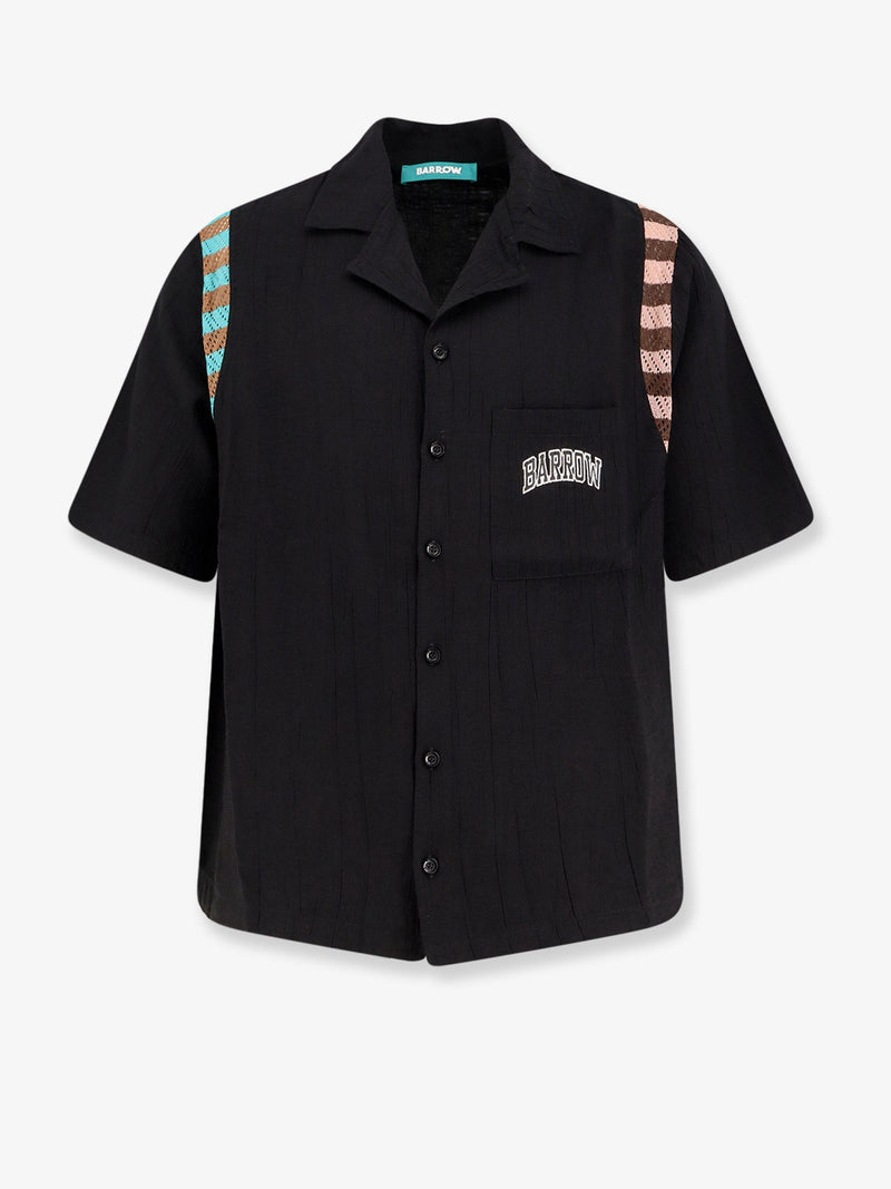 Barrow Barrow Viscose Blend Shirt Black Men - World Class Fashion