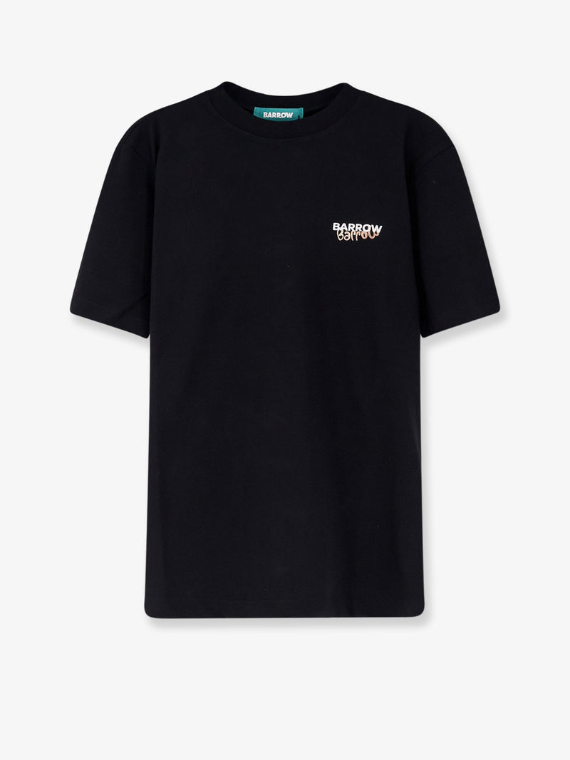 Barrow Camiseta Barrow de algodón con logo estampado negra - World Class Fashion